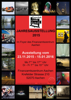 Plakat zur Jahresausstellung 2015 des Fotoclubs 2000 Aachen / © Peter Palm